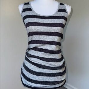 Y2K Mcbling Women’s Old Navy Stretchy Tank Top Black and Grey Sparkly‎ Sz Medium